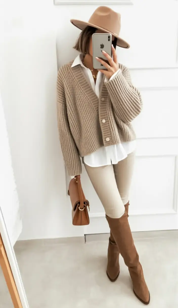 2025 casual fall fashion outfits for women 50+ Warm Neutrals with Western Spirit