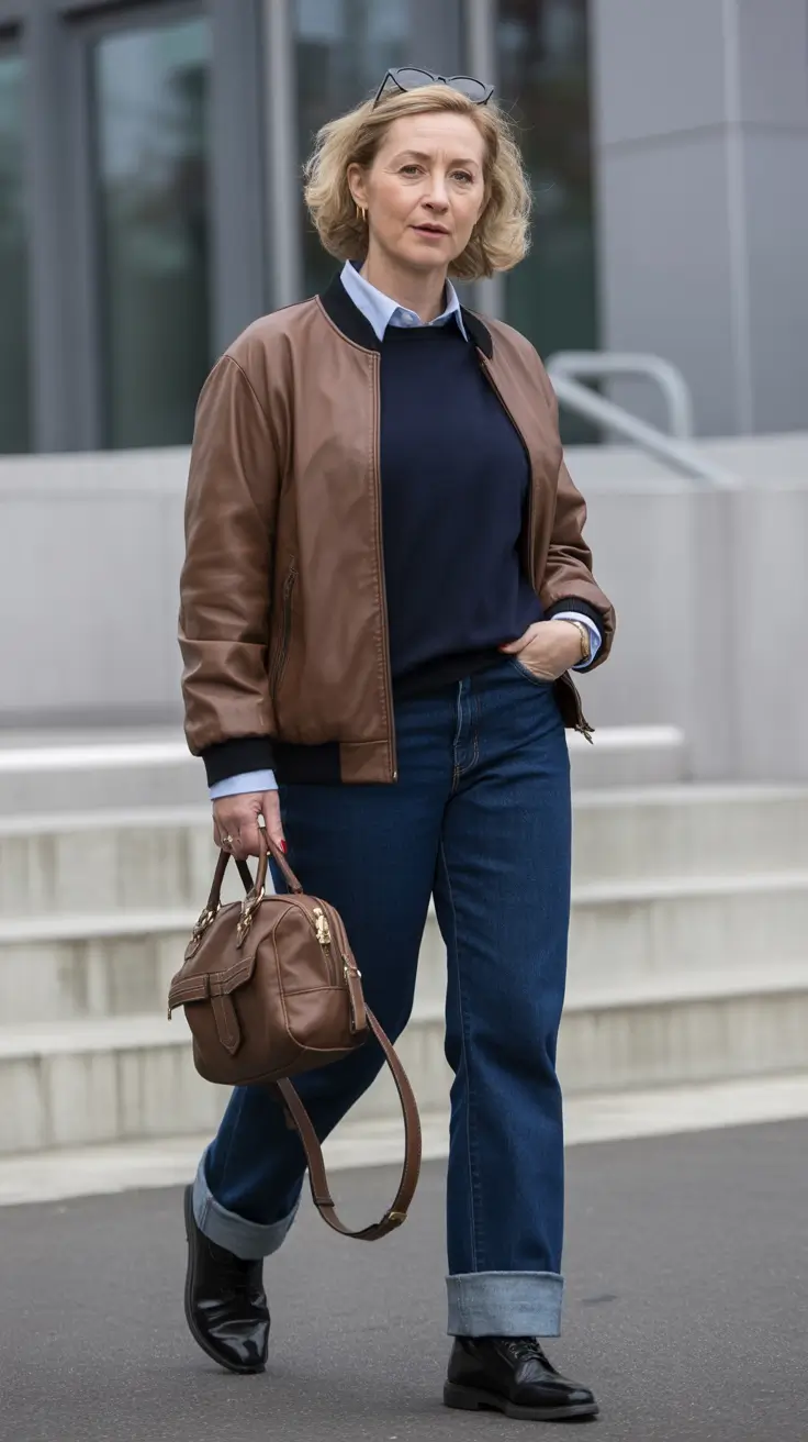 2025 casual fall fashion outfits for women 50+ Layered Neutrals and Smart Casual Cool