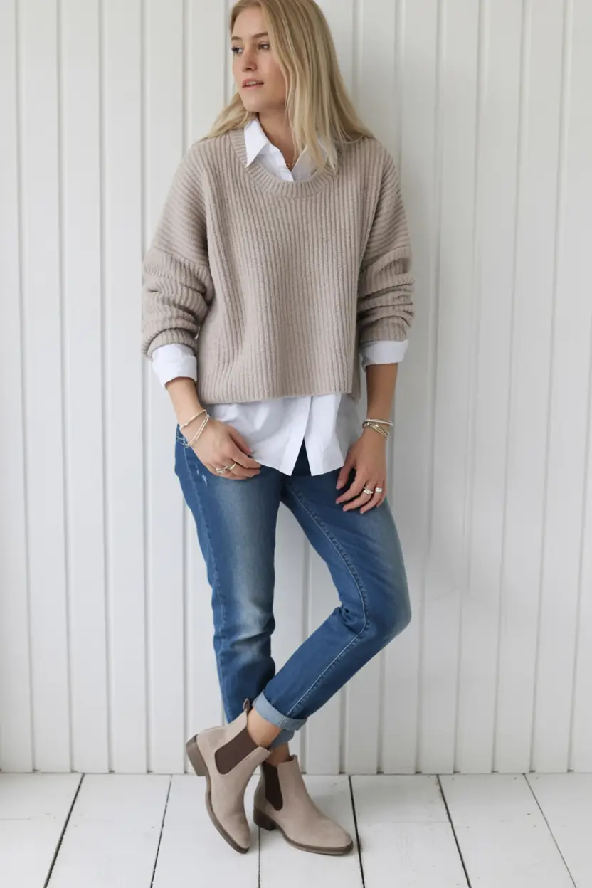 2025 casual fall fashion outfits for women 50+ Effortless Knitwear and Soft Structure