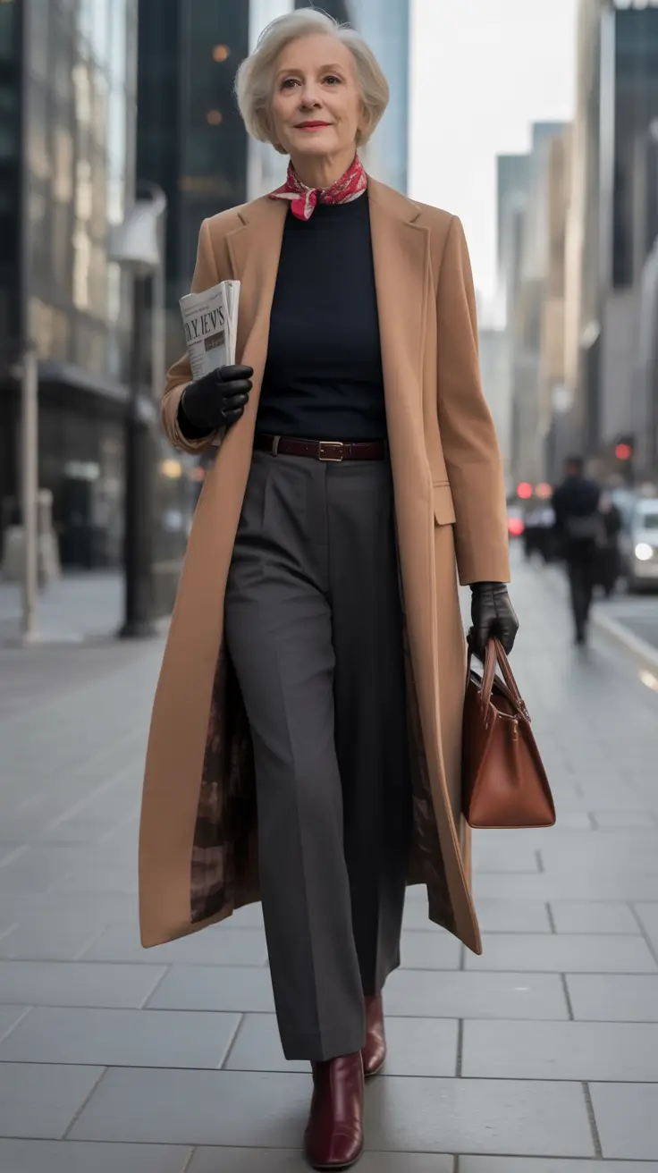 2025 casual fall fashion outfits for women 50+ Polished Elegance with Power Accents