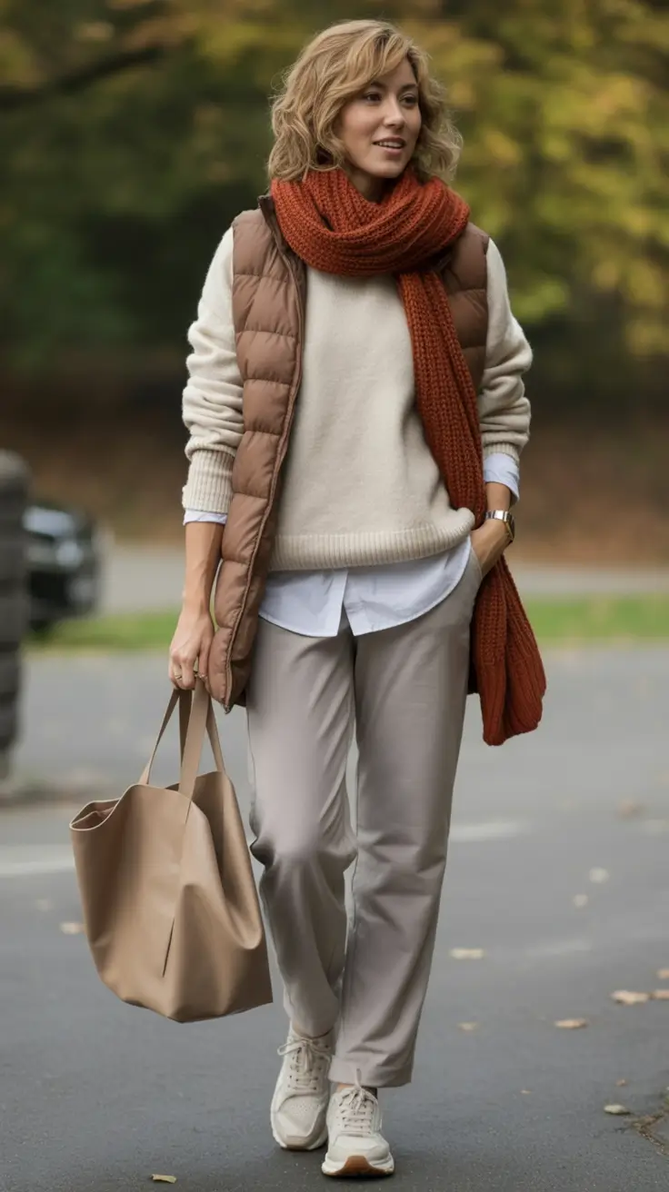 2025 casual fall fashion outfits for women 50+ Effortlessly Practical with Puffer Charm