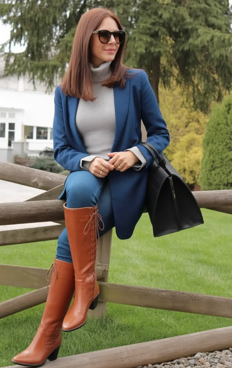 2025 casual fall fashion outfits for women 50+ Modern Preppy with a Twist