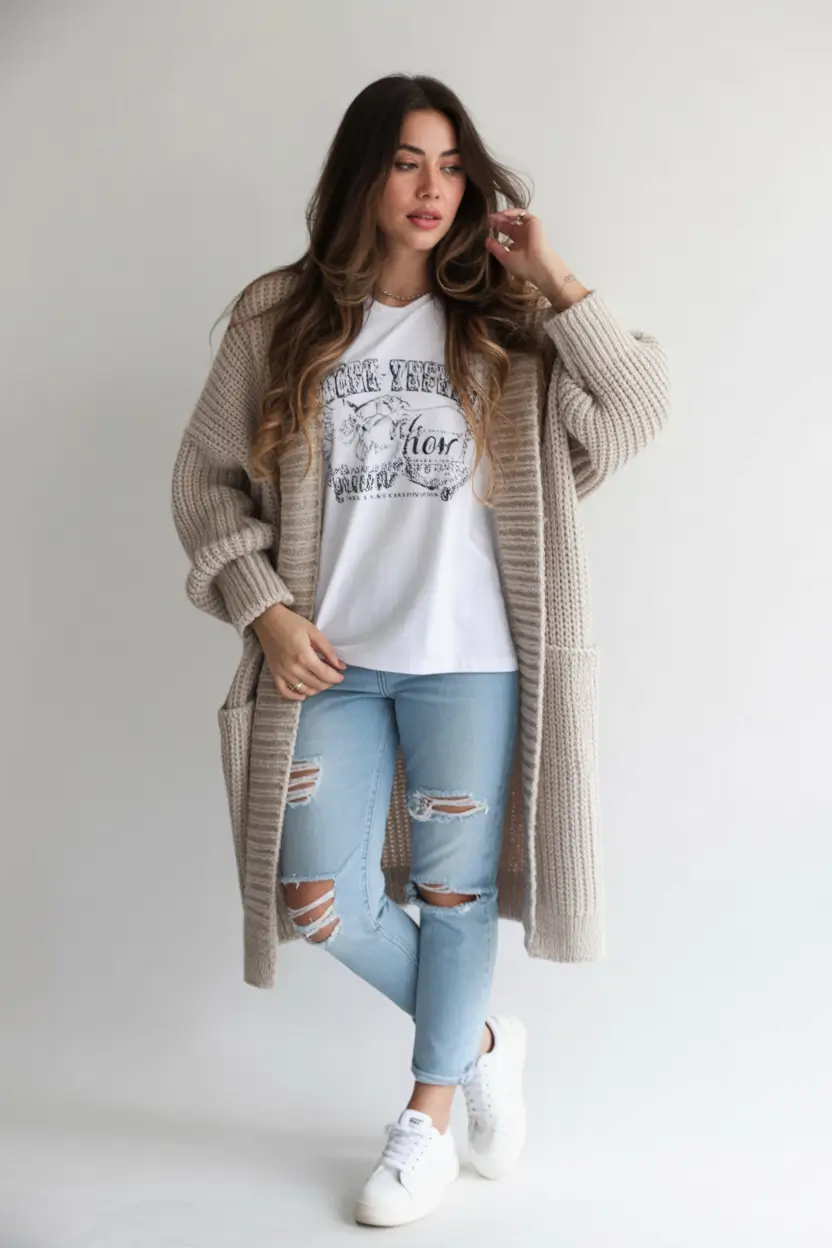 2025 Fall Fashion for Plus Size Women Graphic Edge with Grunge Softness