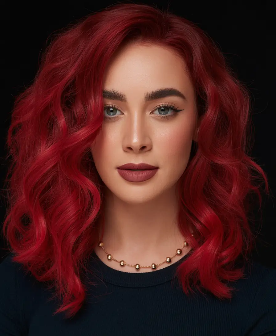 August hair color+Cherry Flame Curls That Command Attention