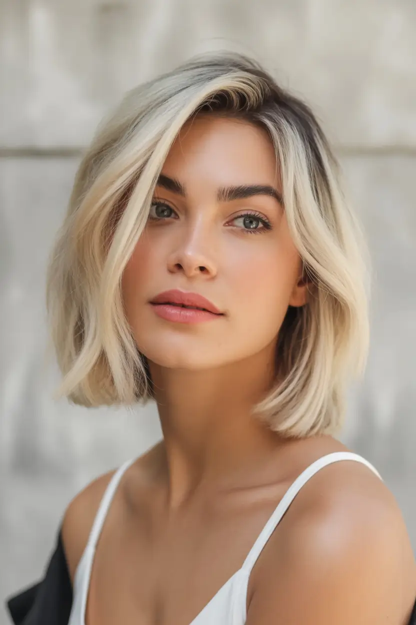 August hair color+Soft Vanilla Blonde Bob