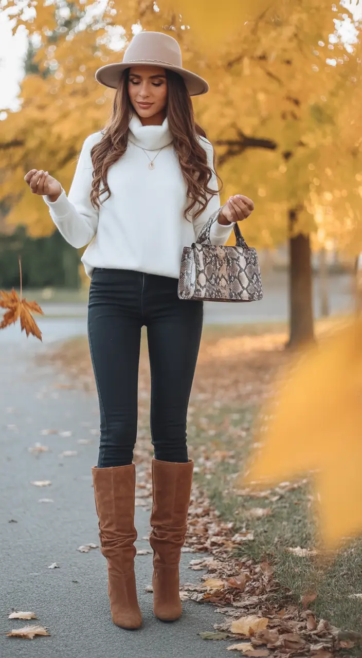 aesthetic classy Felt Hats & Fall Park Days