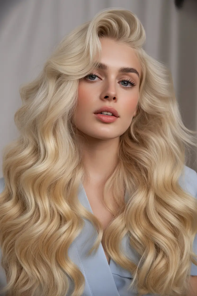 Fall hair color for blondes Classic Hollywood with a Golden Kick