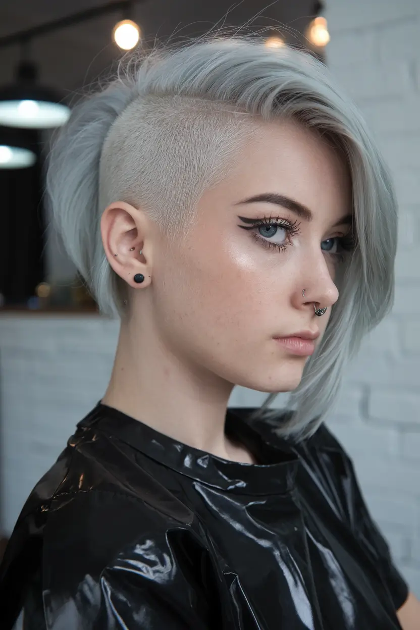 Fall hair color for blondes Steel Fade Undercut