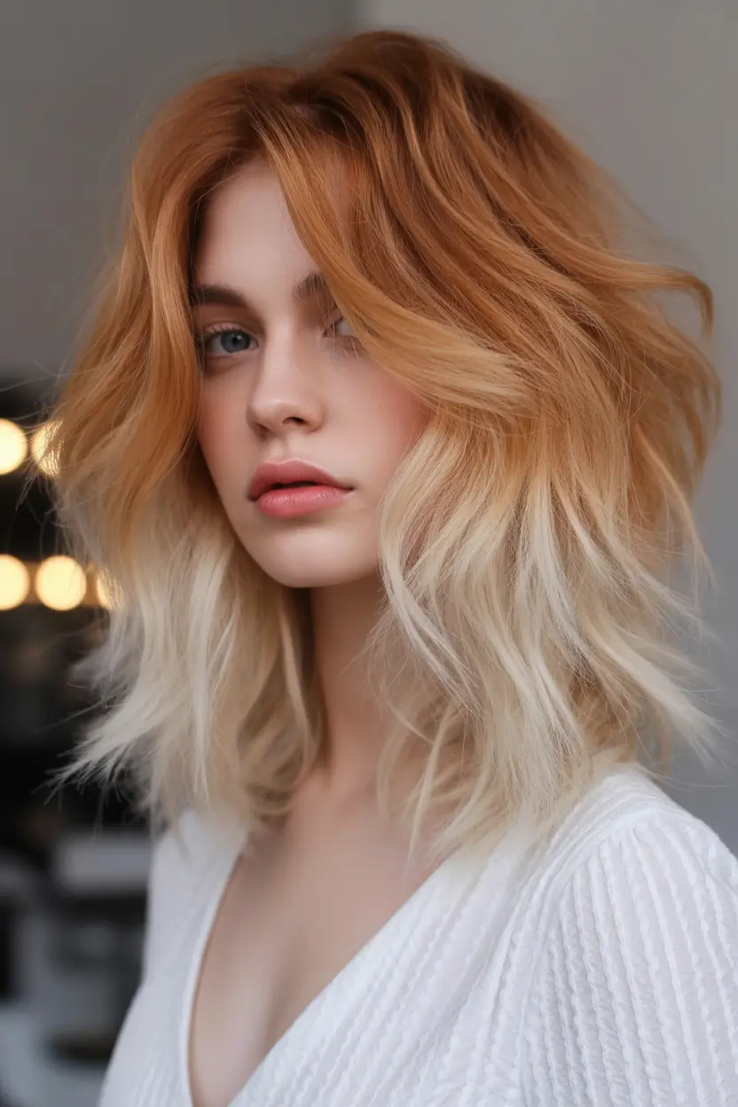 Fall hair color for blondes Burnt Caramel Ombré Moment