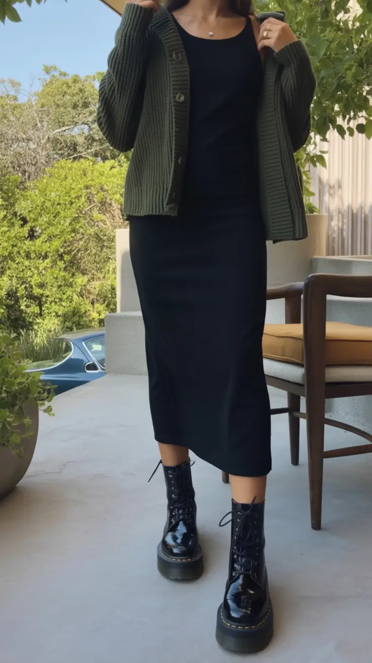 Capsule Wardrobe for Fall 2025+Olive Layers With Black Elegance