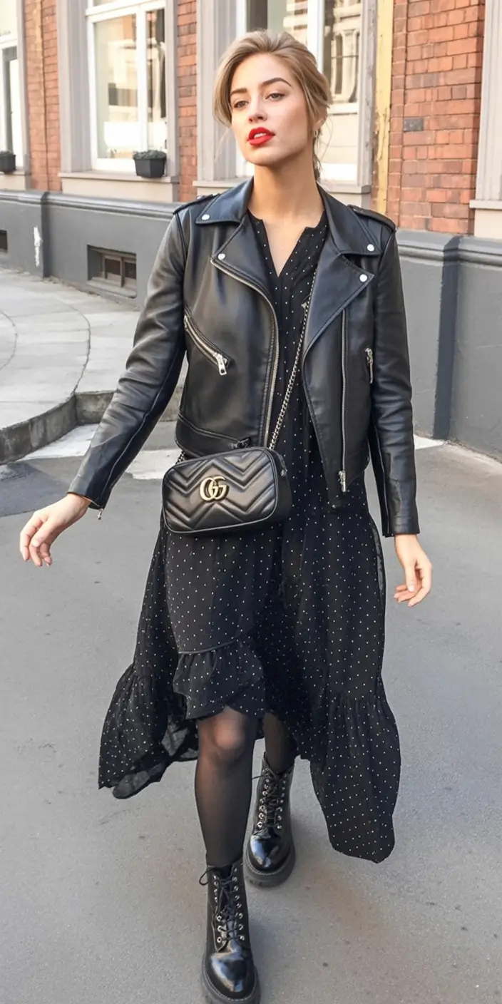 Capsule Wardrobe for Fall 2025+Leather and Romance in Motion