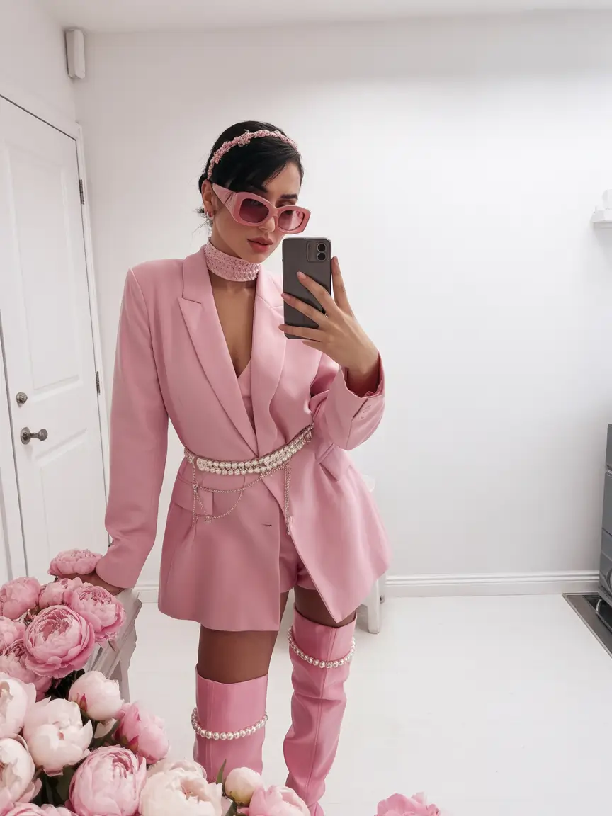 Cute Birthday outfits for Fall 2025 Celebrations+All Pink Everything: The Monochrome Barbiecore Dream