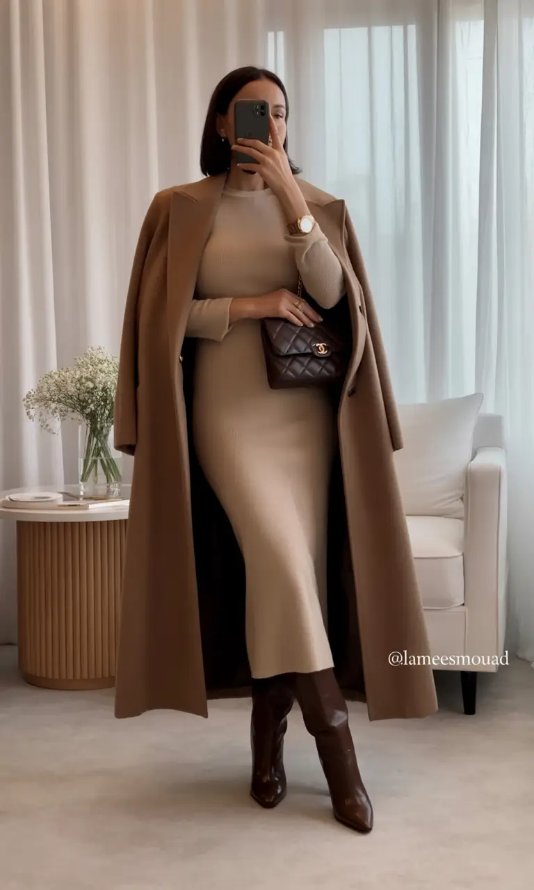 cute fall outfits for women 2025 Soft Camel Elegance with Timeless Shape