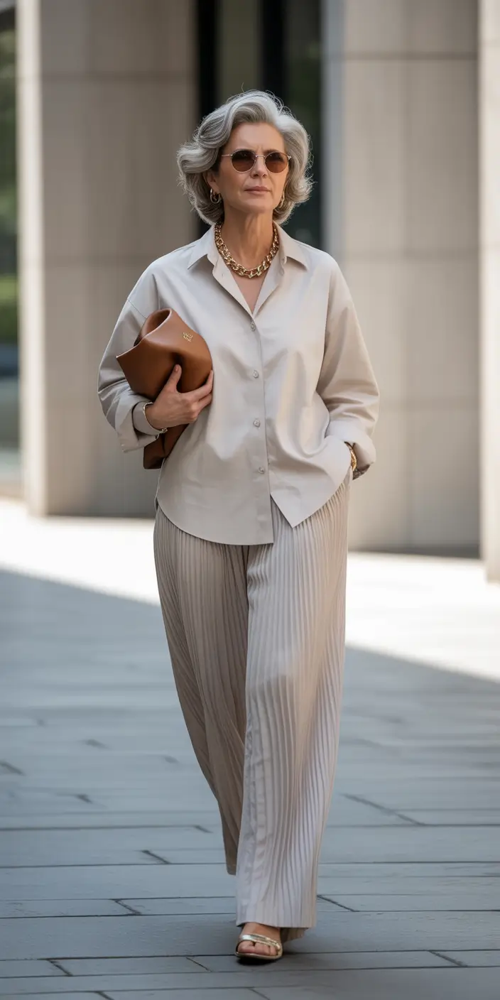 cute fall outfits for women over 60+Soft Focus Neutrals with Tailored Comfort