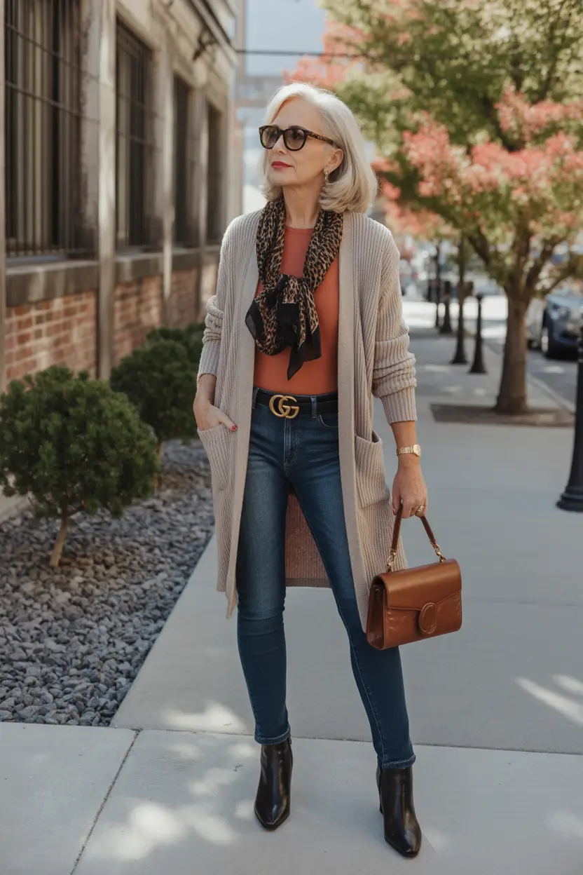 cute fall outfits for women over 60+Modern Leopard with a Soft Neutral Base