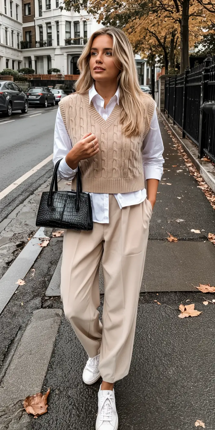 early fall outfits ideas 2025 Classic Layers with a Soft Edge