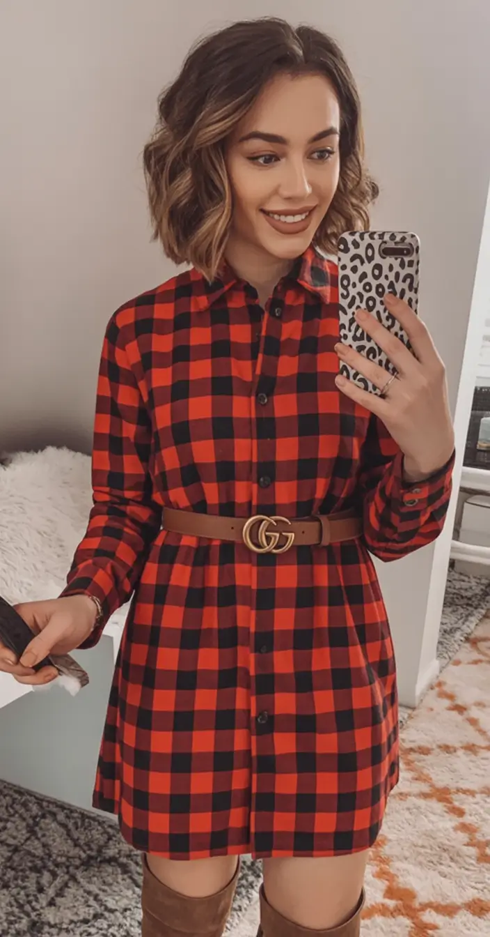 early fall outfits ideas 2025 Buffalo Plaid, But Make It Modern