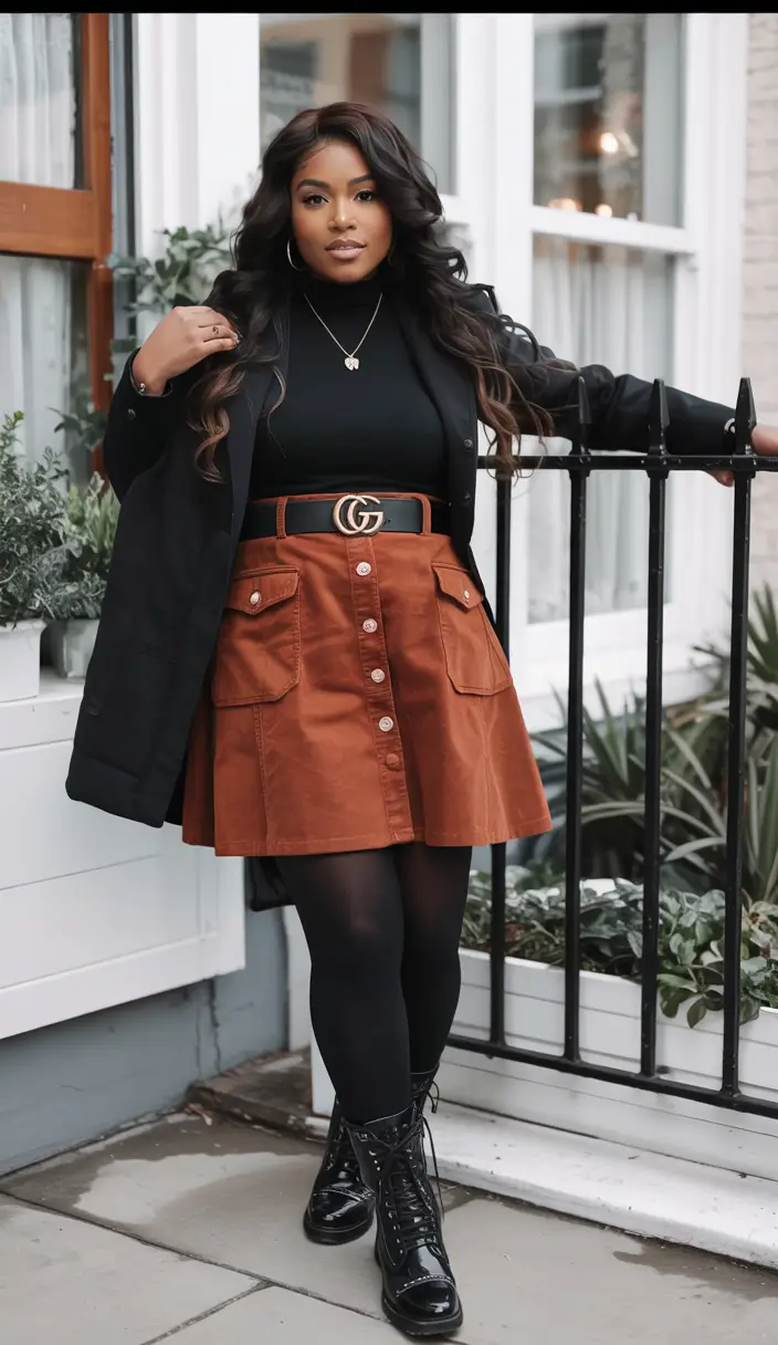 early fall outfits ideas 2025 Rust Hues & Boss Energy