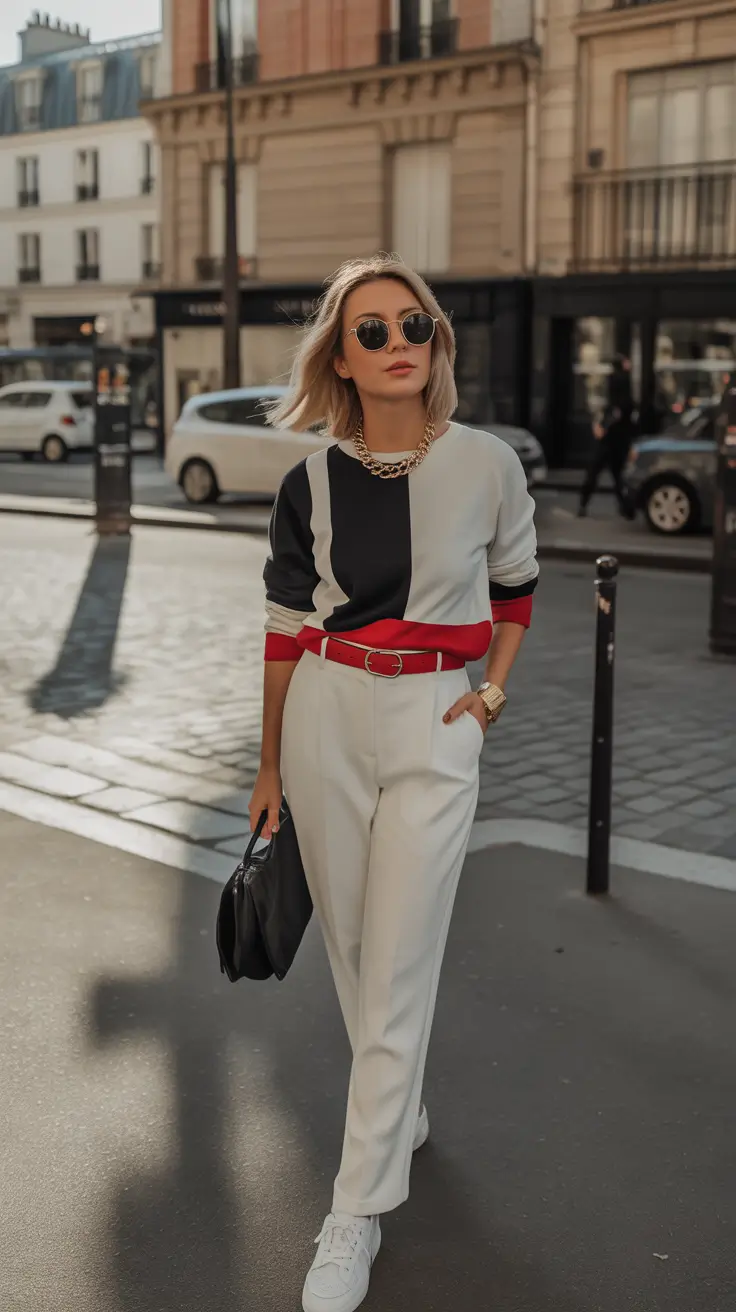 early fall outfits ideas 2025 Colorblock Power Play