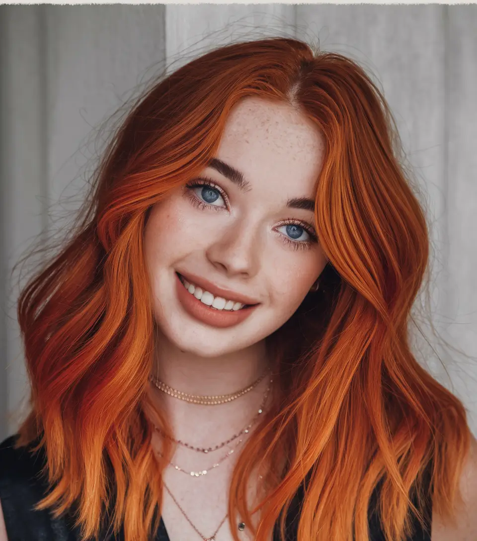 end of summer hair color 2025 Tangerine Daydream