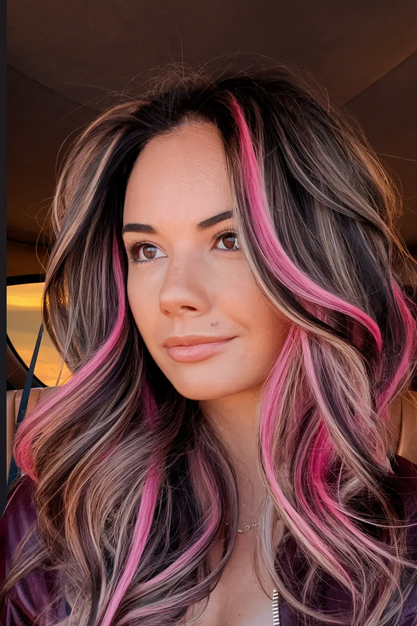 end of summer hair color 2025 Pop Rock Highlights