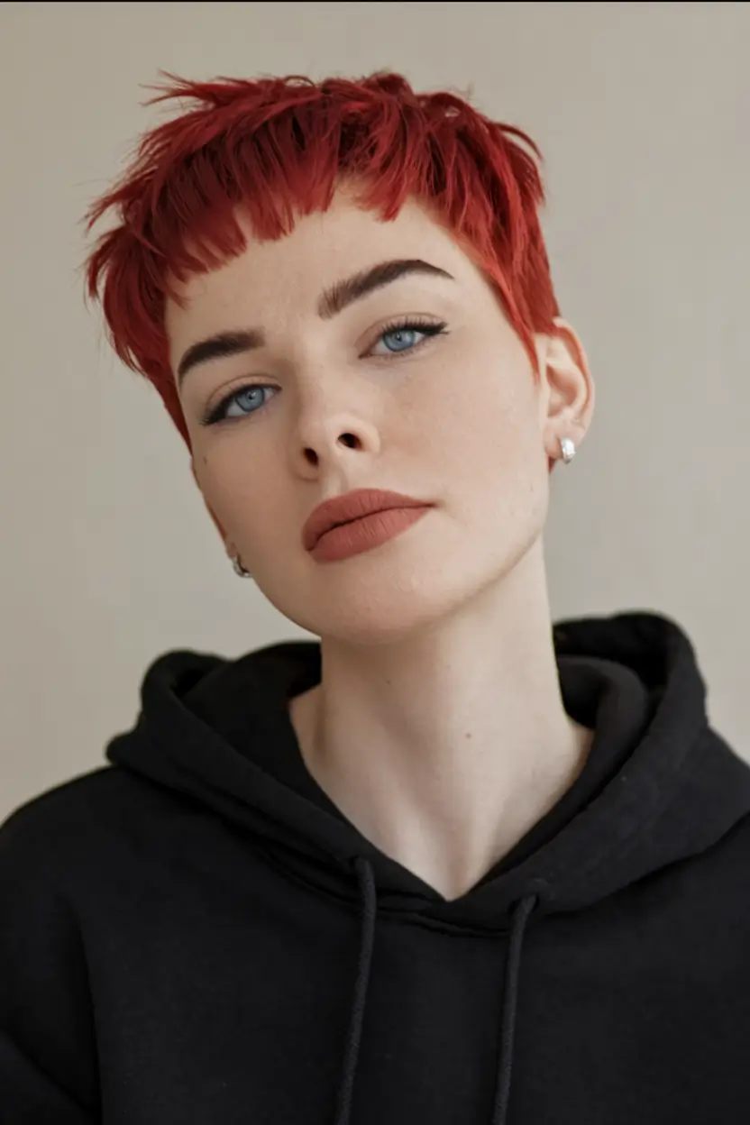 end of summer hair color 2025 Cherry Punk Micro Fringe