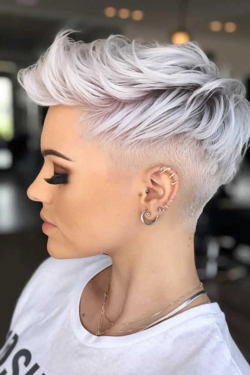 end of summer hair color 2025 Frosted Fade Drama