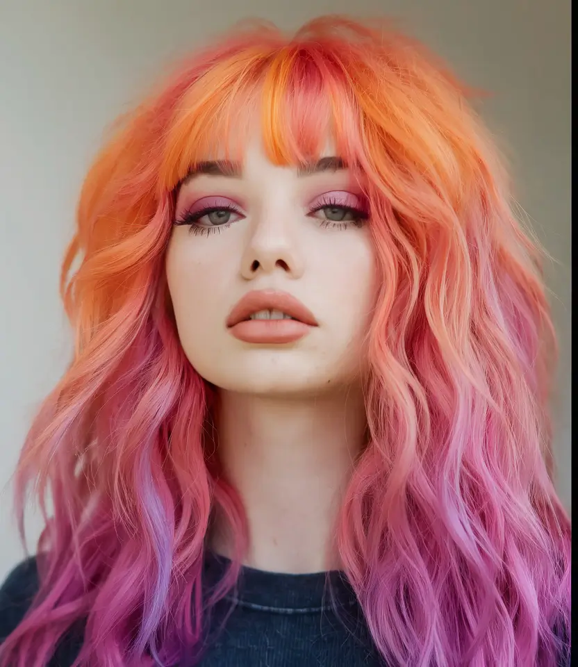 end of summer hair color 2025 Tutti Frutti Waves