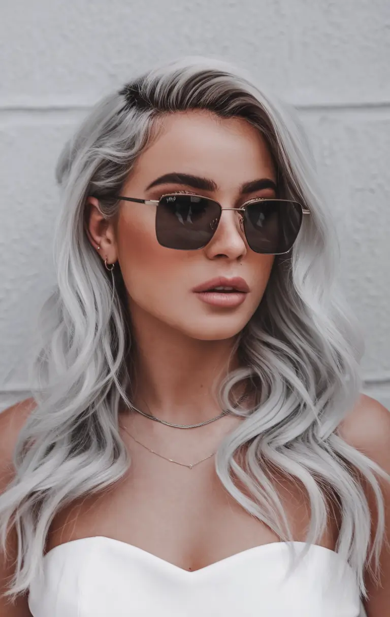 end of summer hairstyles ideas 2025 Silver Siren Waves
