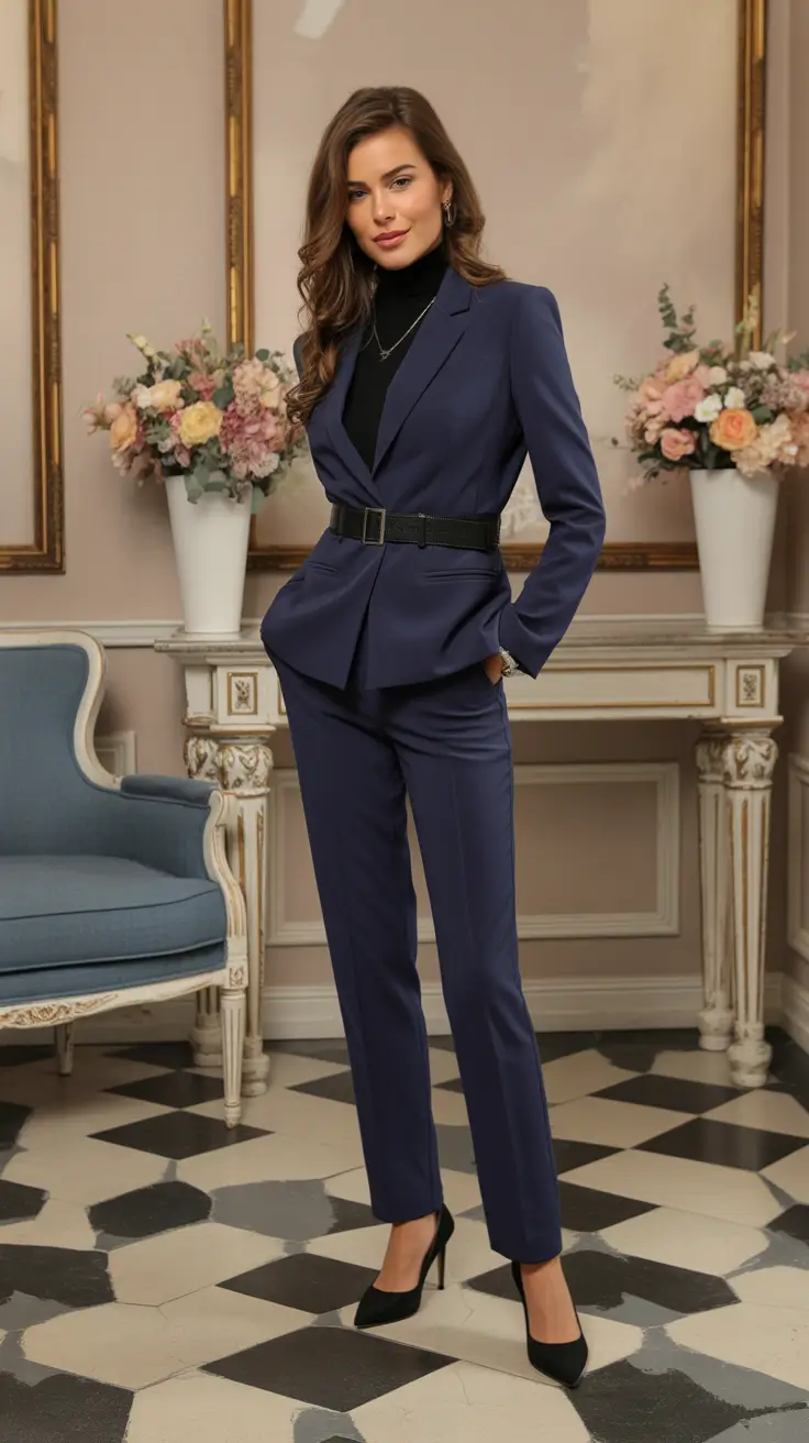 fall 2025 business casual fashion inspiration Modern Tux: Structured and Sleek