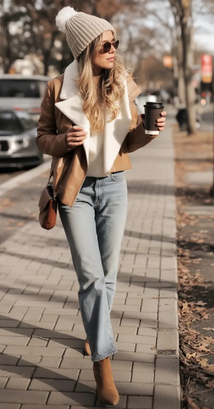Fall 2025 outfits inspiration for women over 30 Weekend Stroll in Cozy Layers