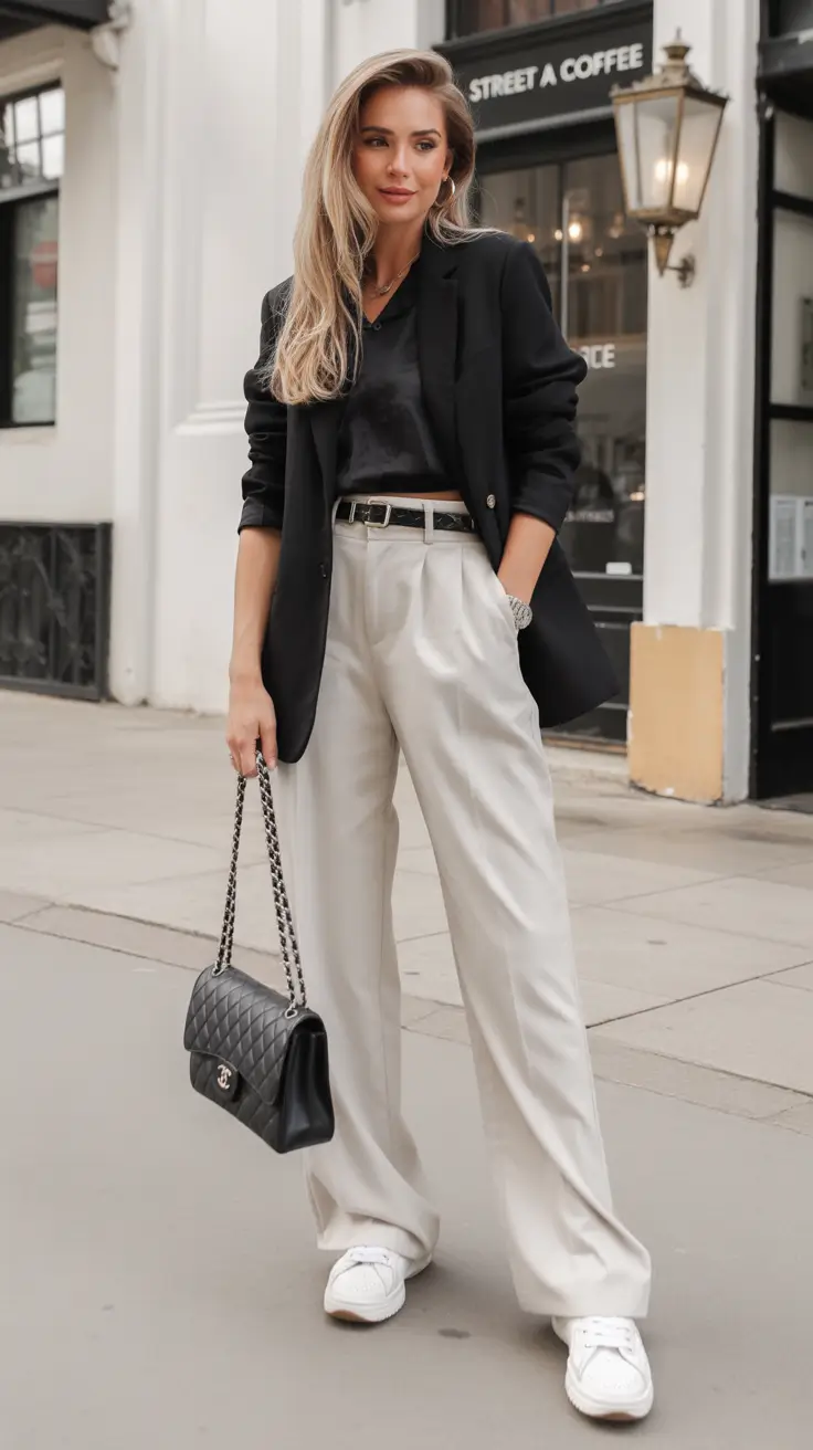 Fall 2025 outfits inspiration for women over 30 Relaxed Luxe with a Parisian Twist