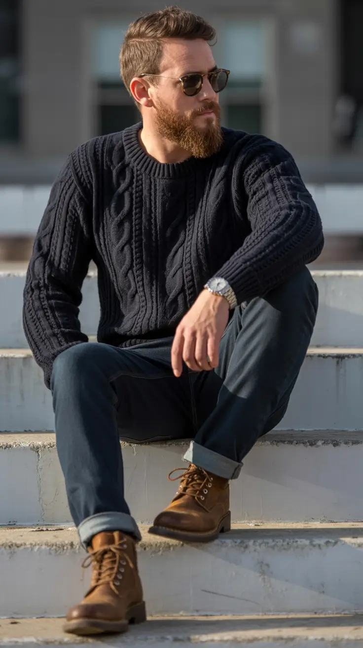 fall business casual styles for men 2025+Heritage Texture with Rugged Flair