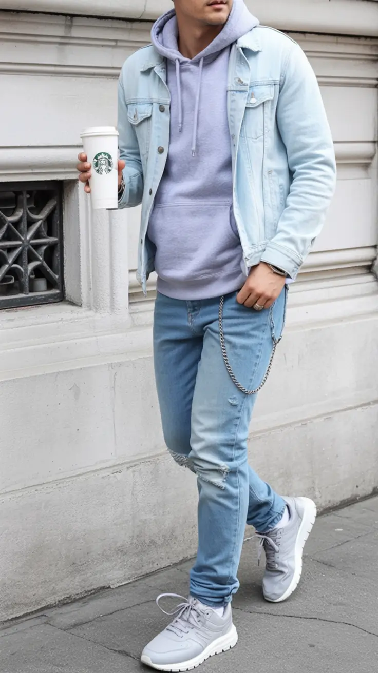 fall fashion guide - outfits for men 2025 Light Denim Layers for Mild Autumns