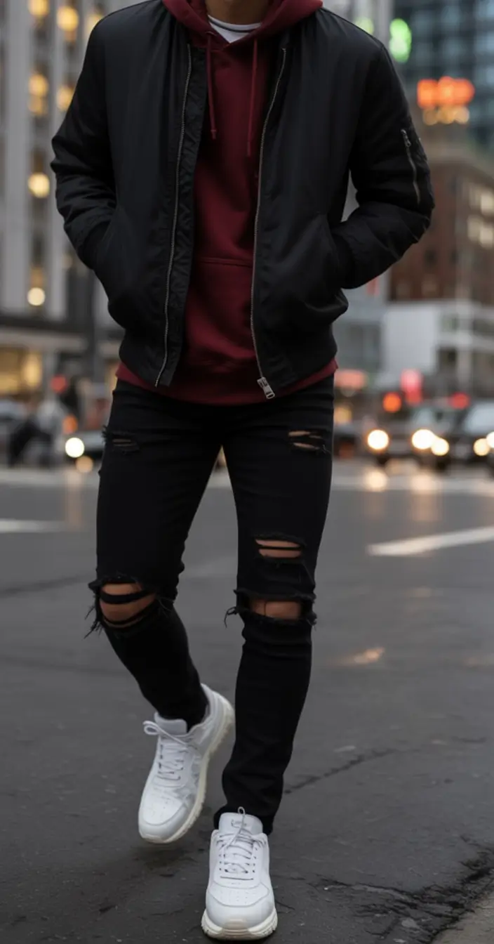 fall fashion guide - outfits for men 2025 Downtown Grunge with a Clean Kick