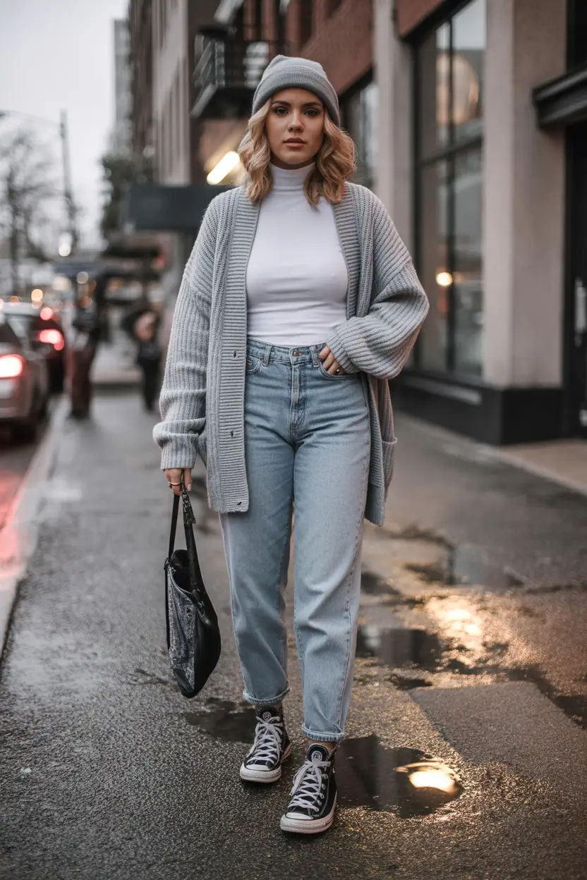 fall outfits ideas 2025 City Chill: Soft Layers Meet Downtown Edge