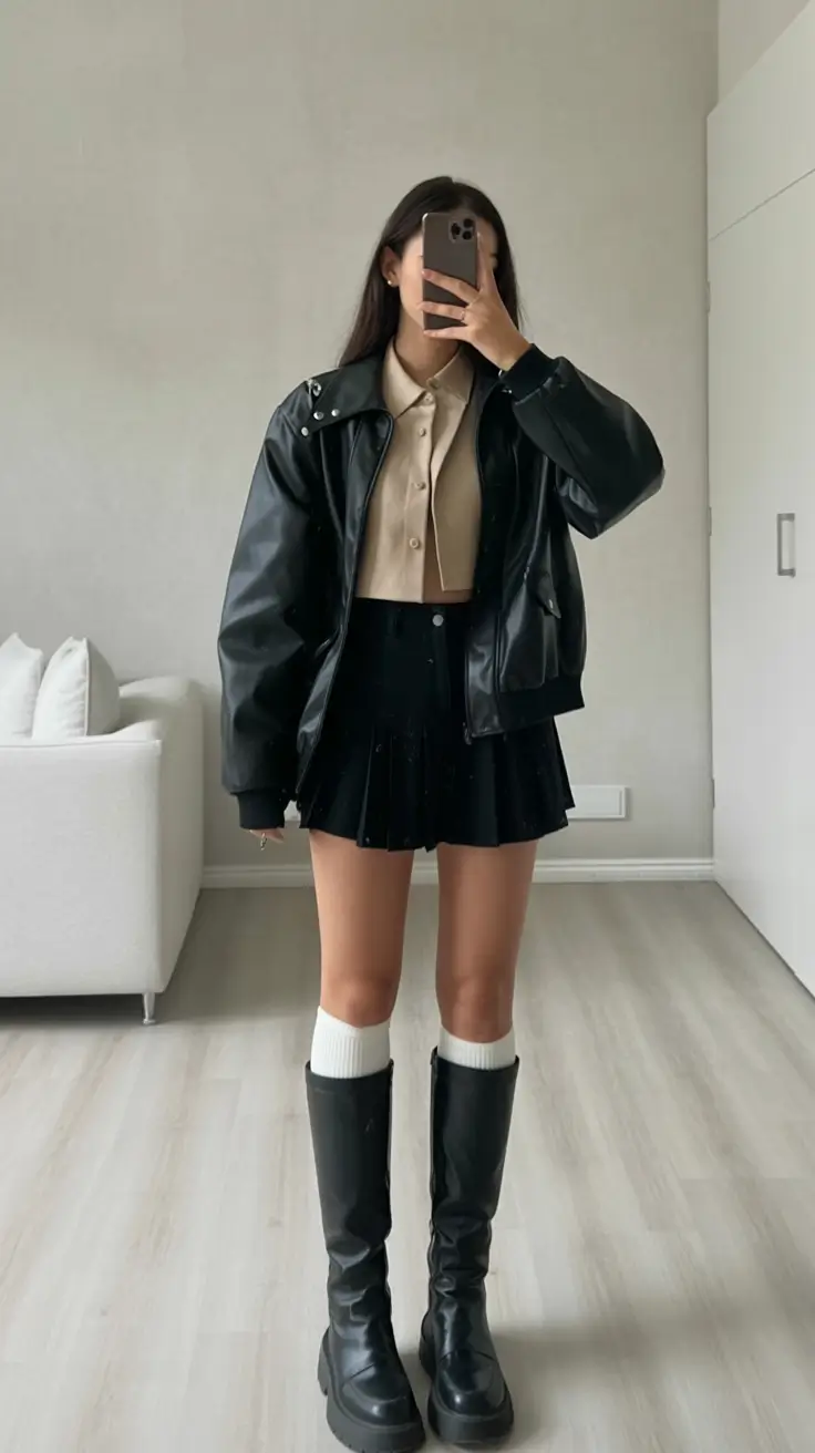fall outfits ideas 2025 Preppy Edge: Schoolcore Grows Up