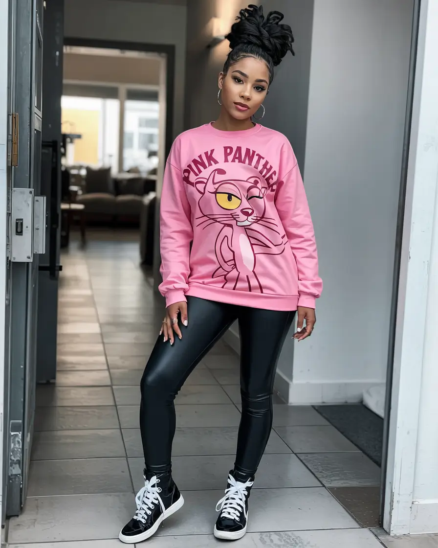 fall outfits ideas 2025 Retro Pop & Faux Leather Confidence