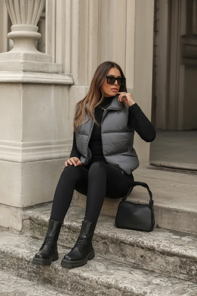 fall outfits ideas 2025 All-Black with Volume and Attitude