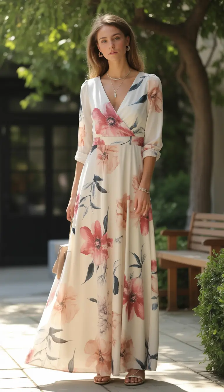 fall wedding guest dress ideas 2025 Soft Florals for Sunlit Garden Ceremonies