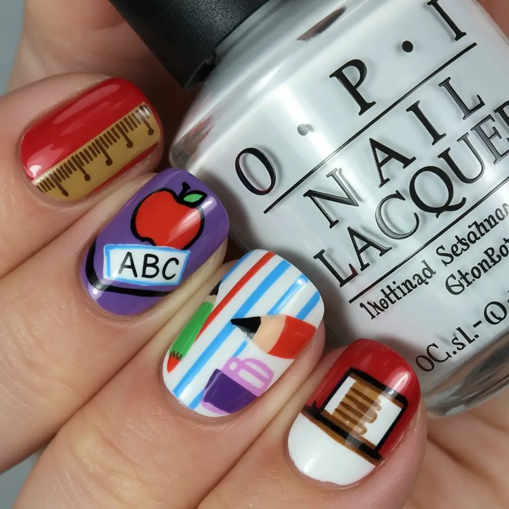 first day of school nails 2025+Backpack Essentials