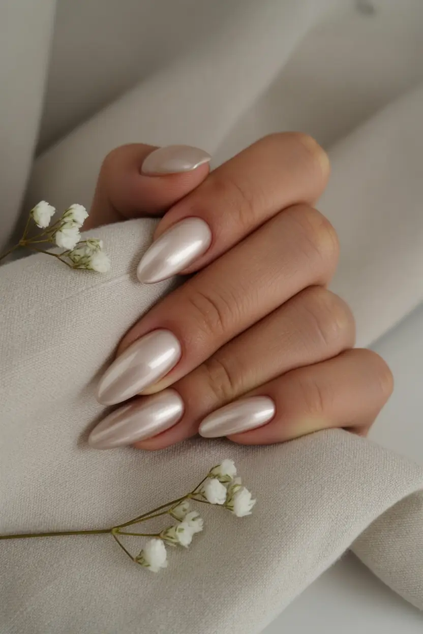 first day of school nails 2025+Minimal Pearl for the Modern Girl