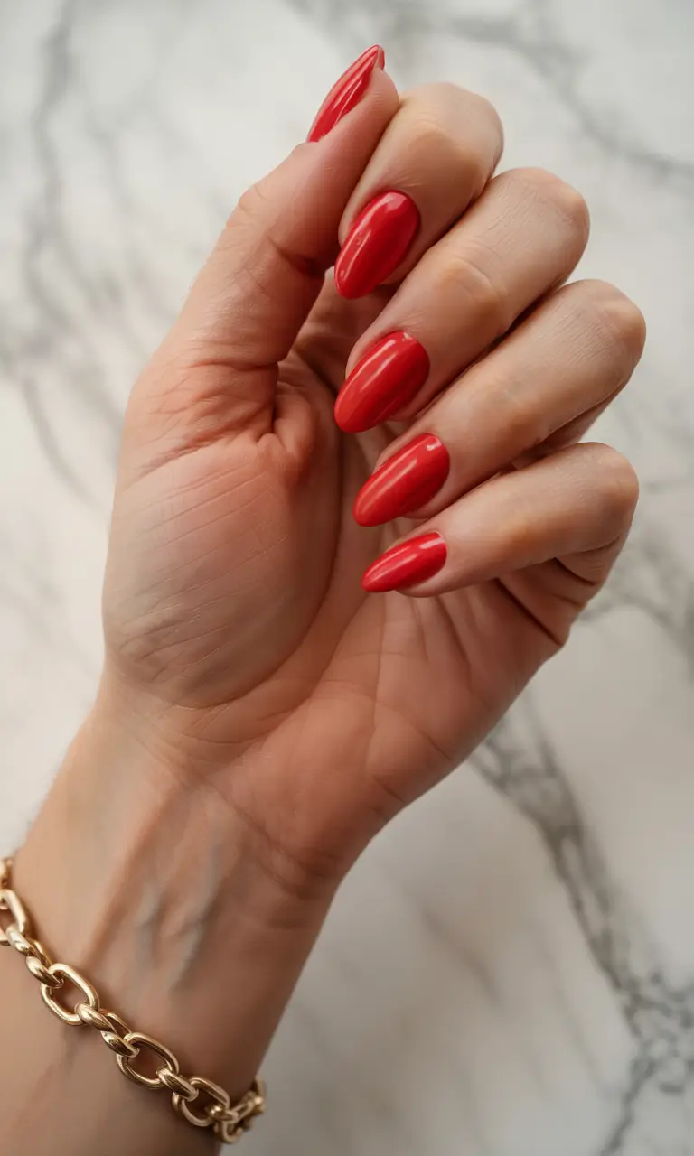 first day of school nails 2025+Classic Red, Reimagined
