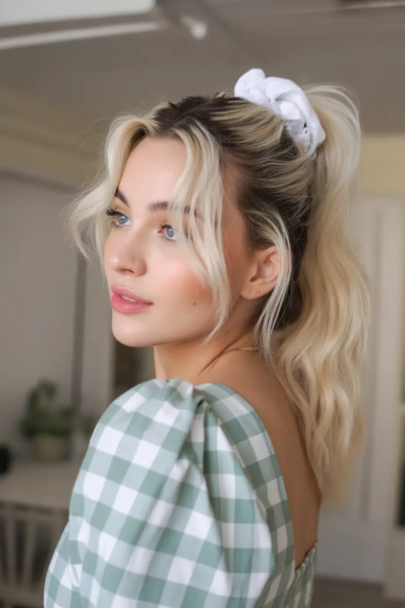 labor day hairstyles+Half-Up Gingham Darling