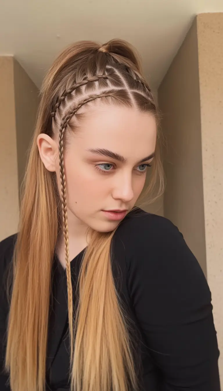 labor day hairstyles+Micro-Braids Meet Sleek Minimalism
