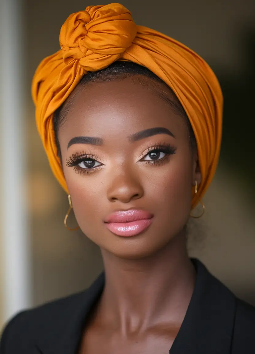 labor day hairstyles+Headwrap Glam for Bold Energy