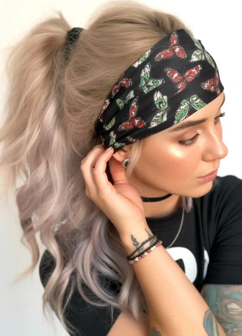 labor day hairstyles+Butterfly Band & Lavender Waves