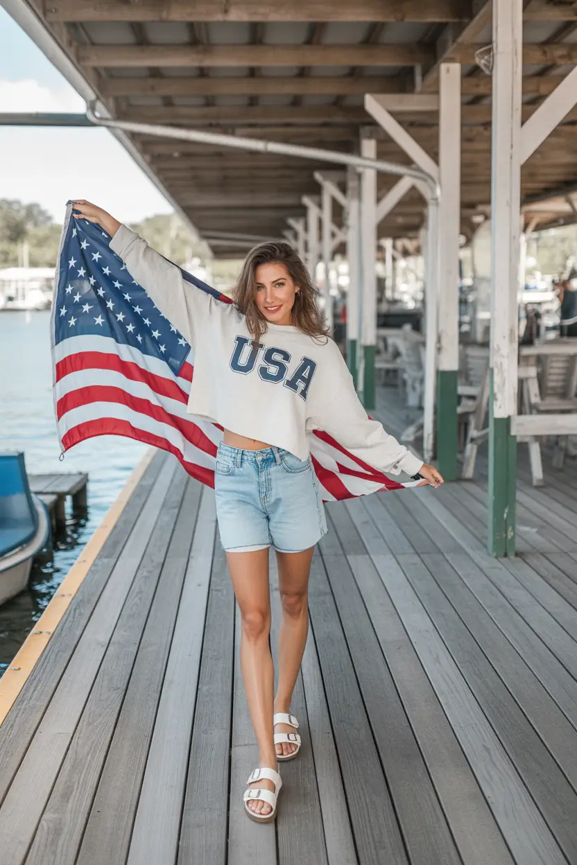 labor day outfits Patriotic Streetwear with USA Energy