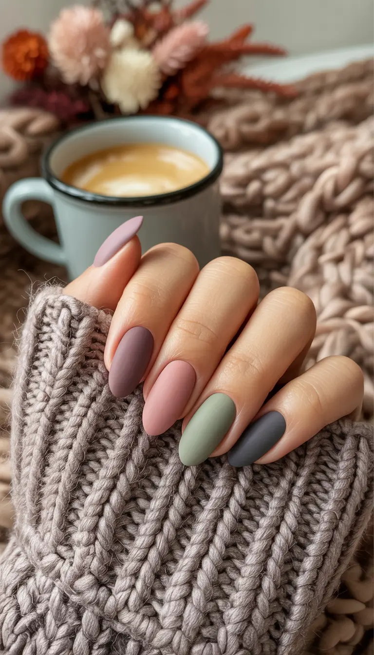 August nails color Muted Latte Hues for Cozy Moodboards