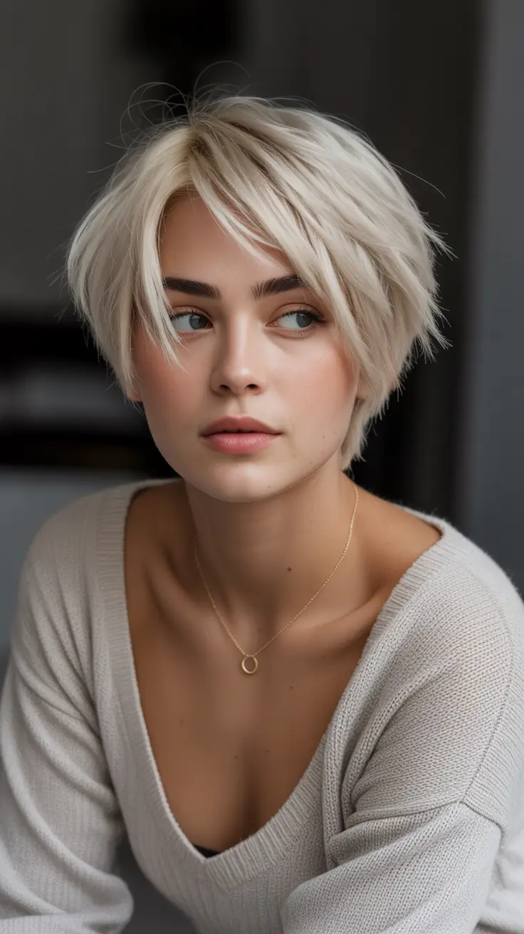 August haicuts Polished Pixie With Bedroom Texture